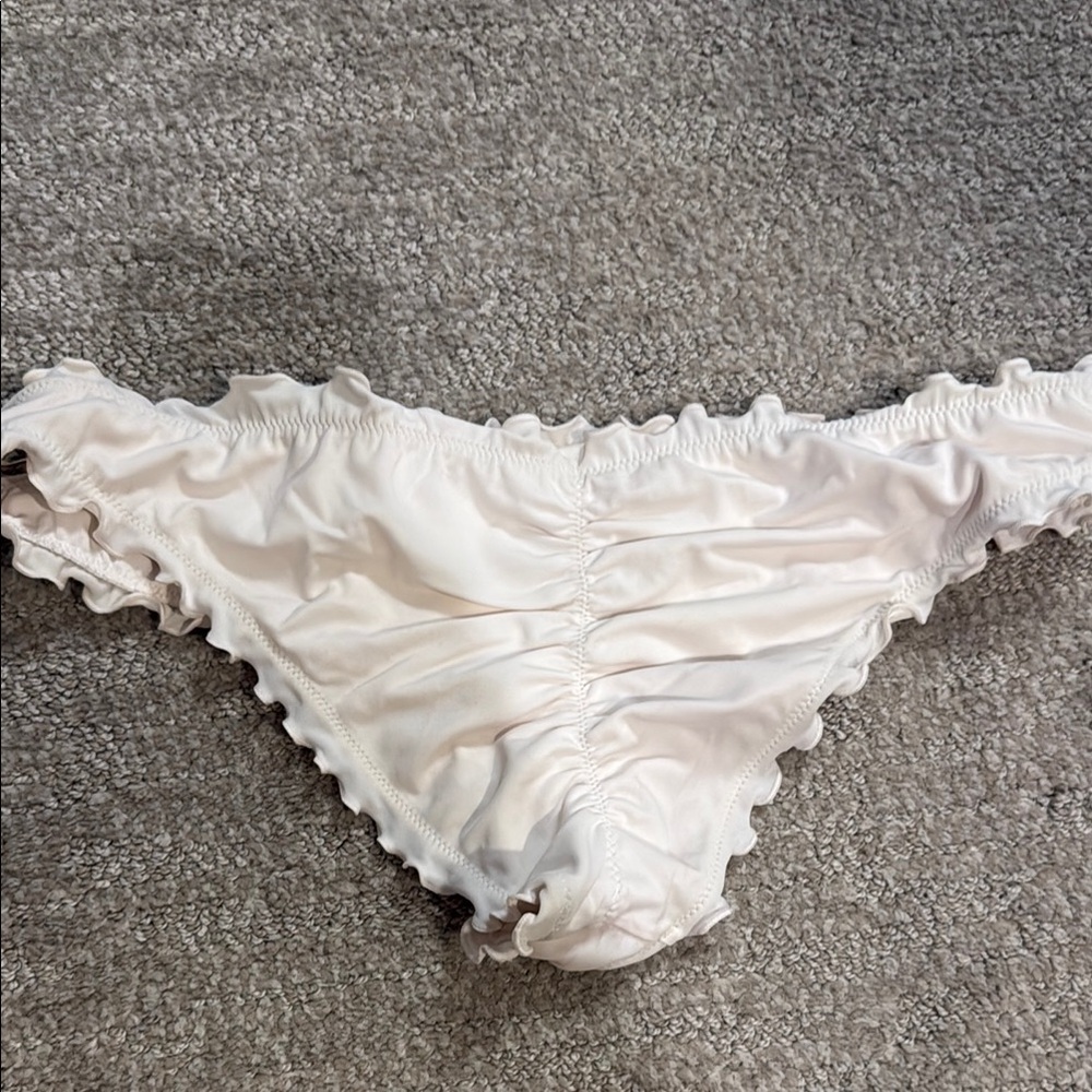 Silky Ruffle Trim Bikini Bottom - Picture 2 of 3
